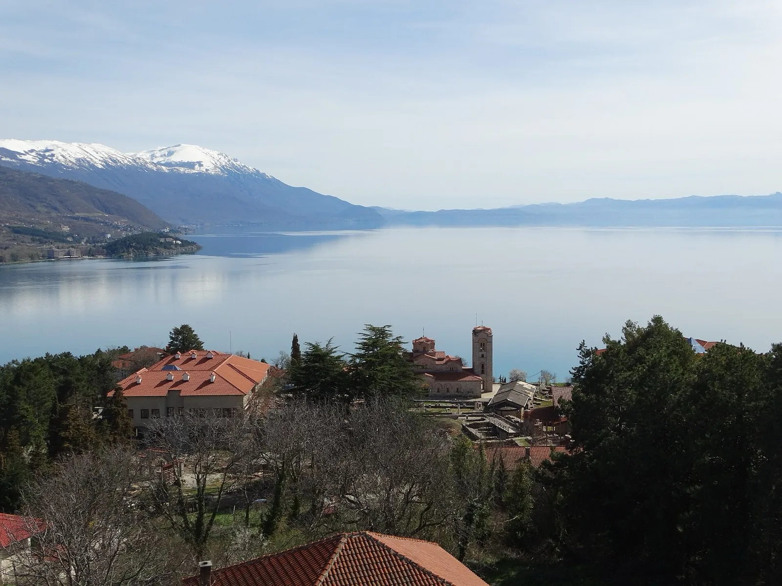 St John Kaneo church above Lake Ohrid at dusk